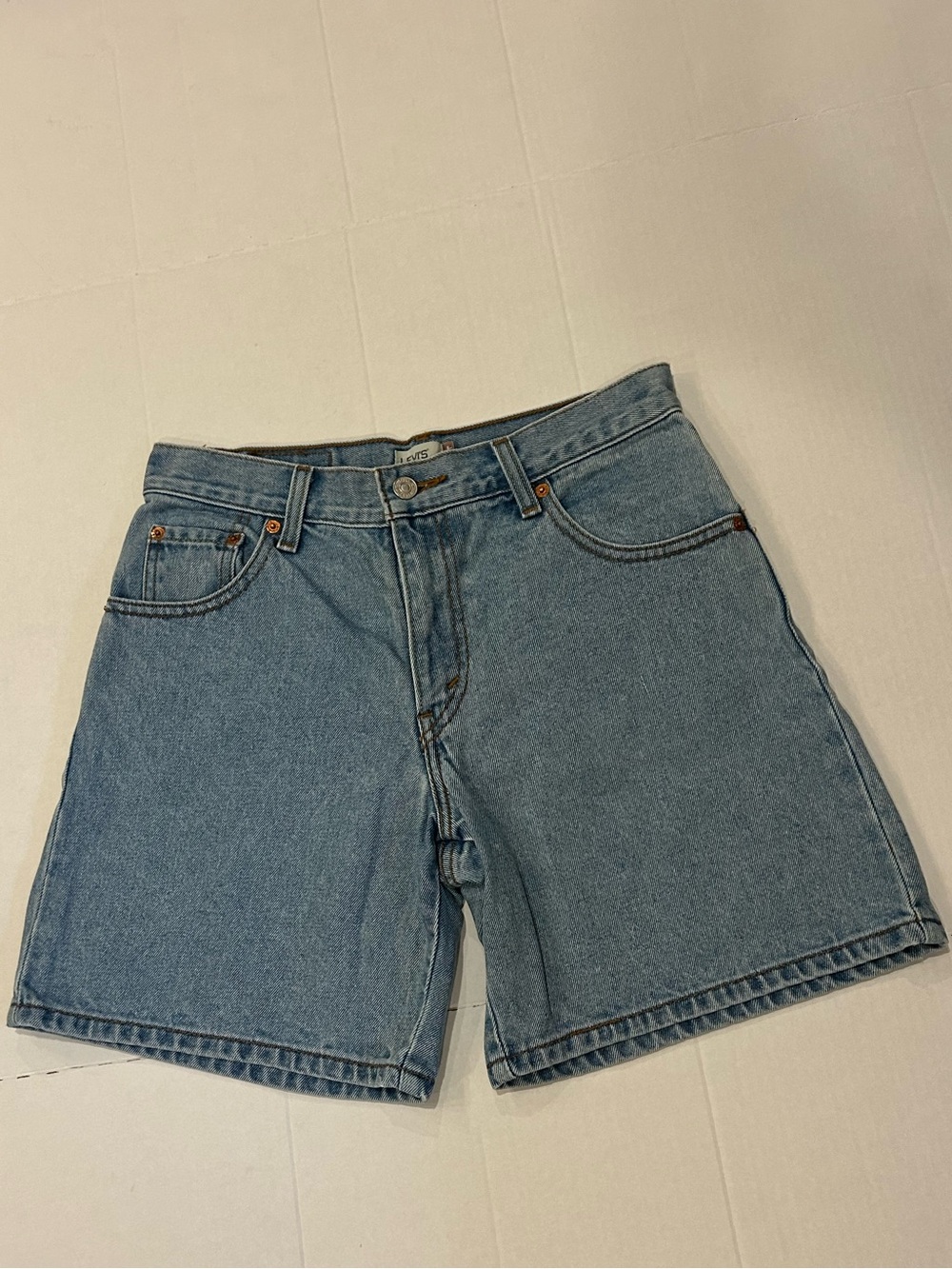 Vintage Levi's Light Blue Denim Shorts with Classic Label